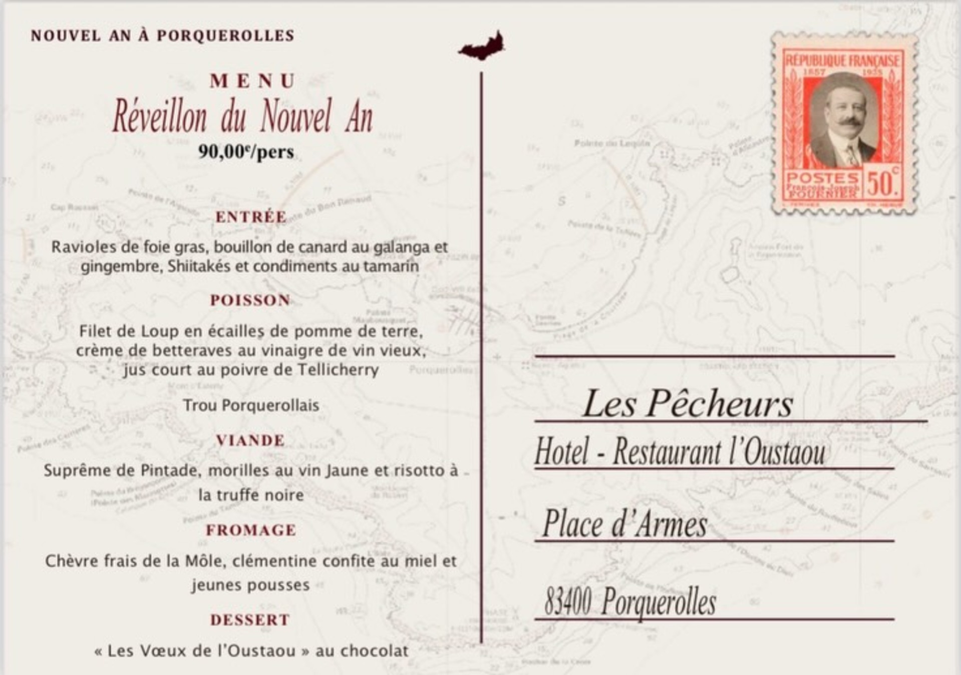 Dner du 31 dcembre 2025  l'Oustaou de Porquerolles