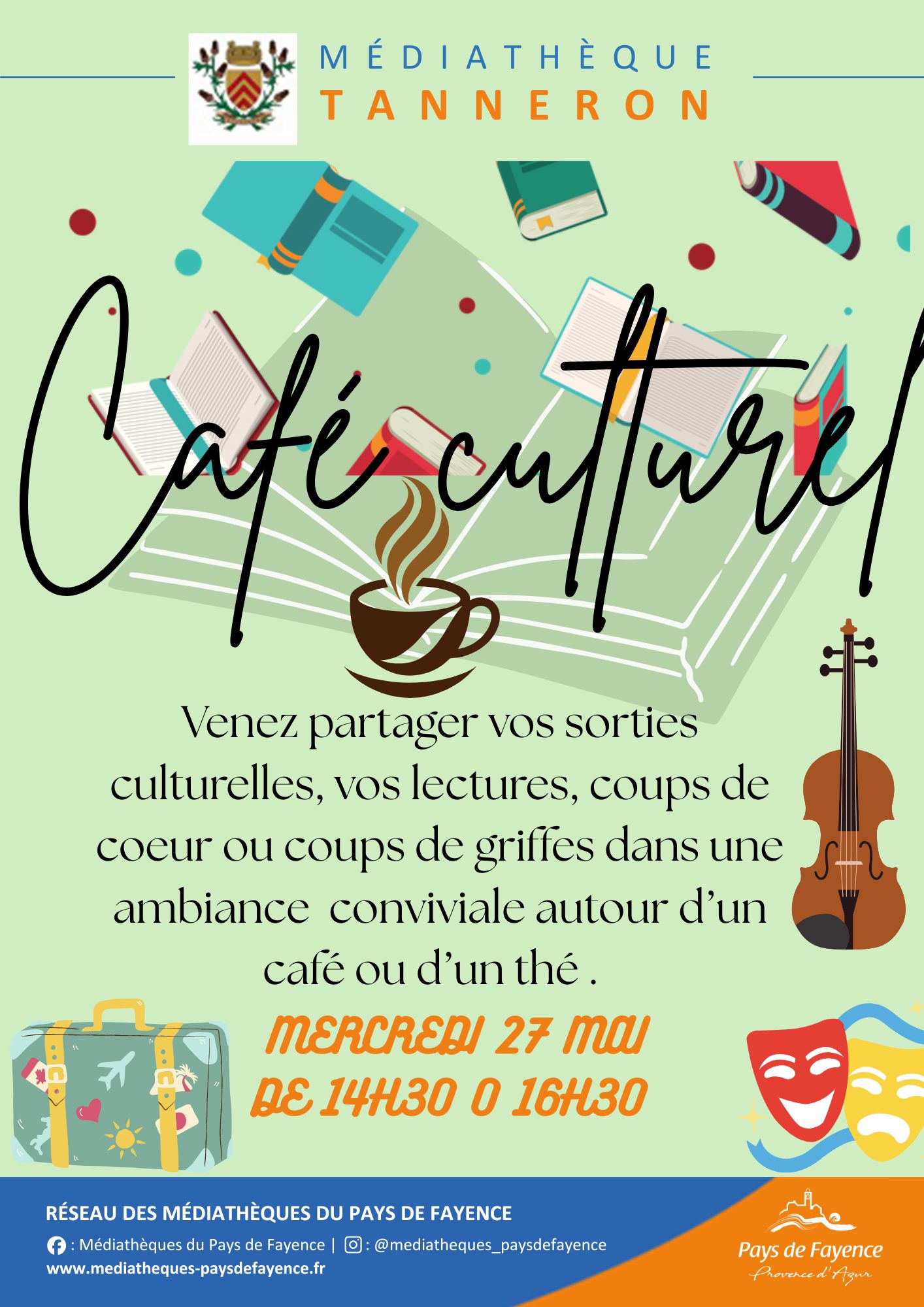 Caf� culturel � la m�diath�que