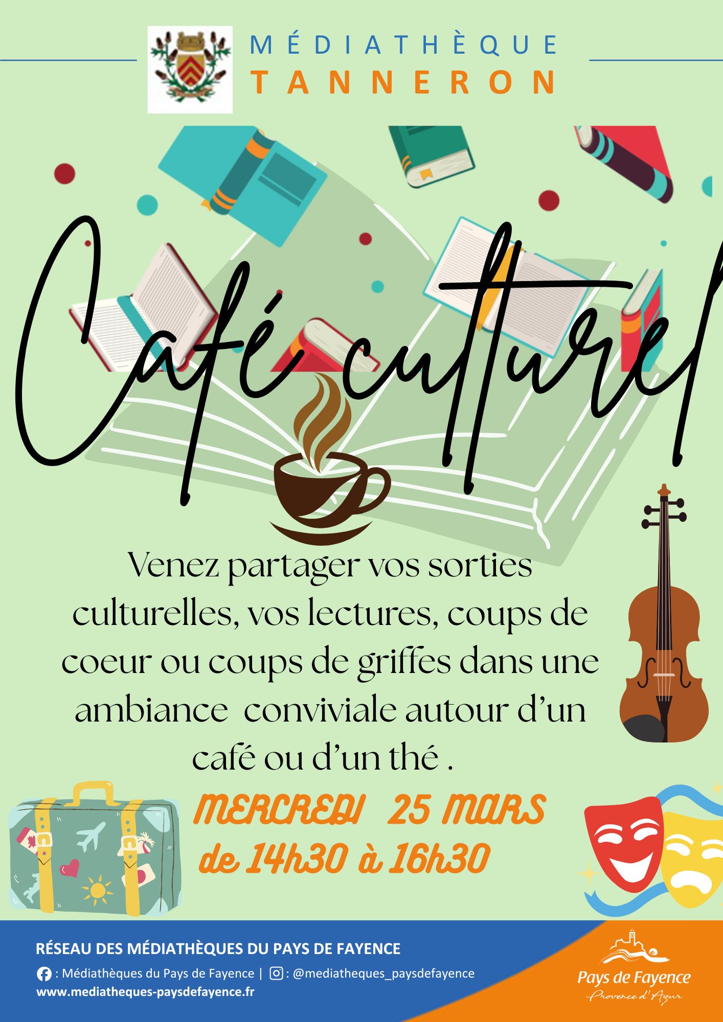 Caf� culturel � la m�diath�que