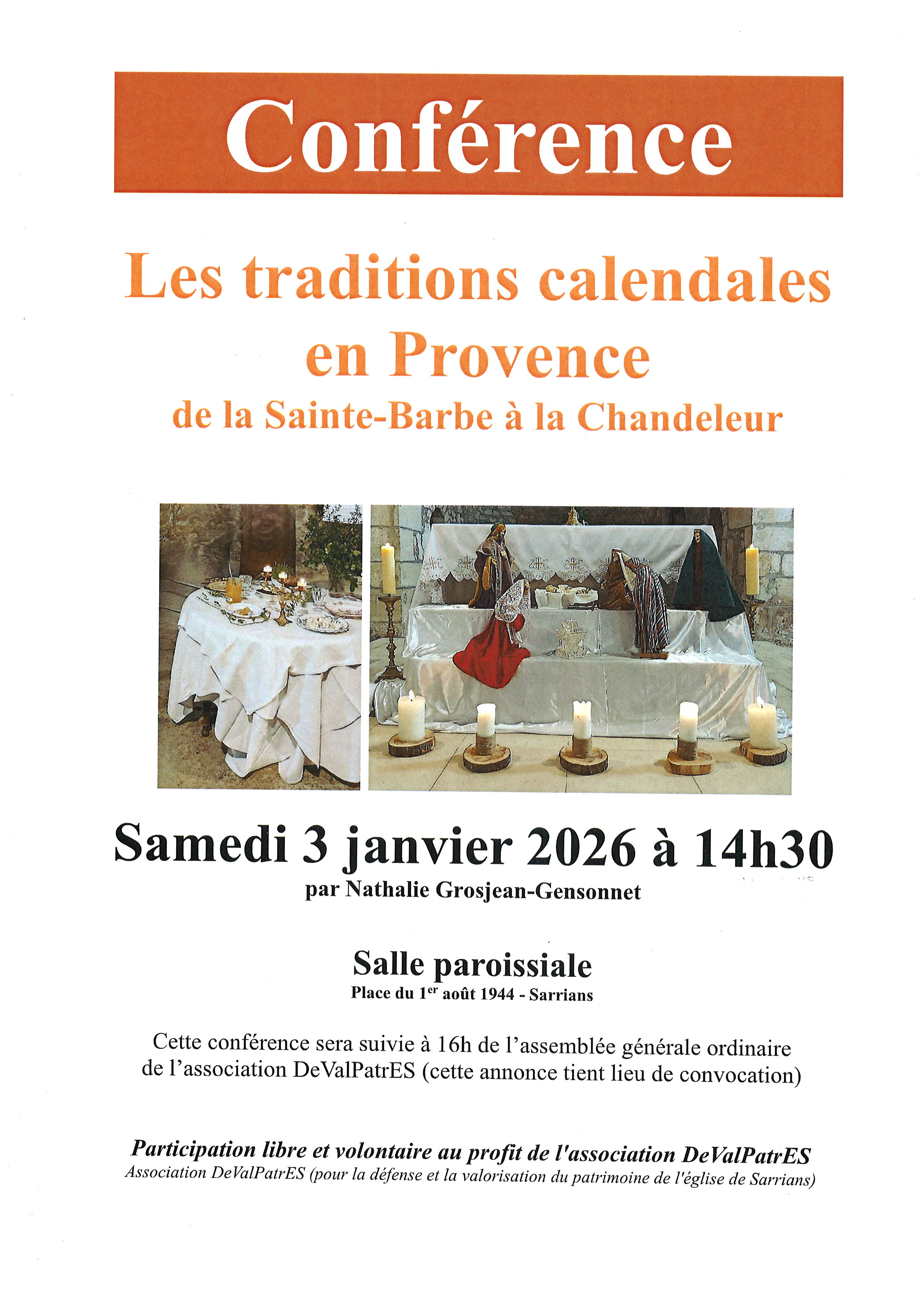 Confrence : Les traditions calendales en Provence