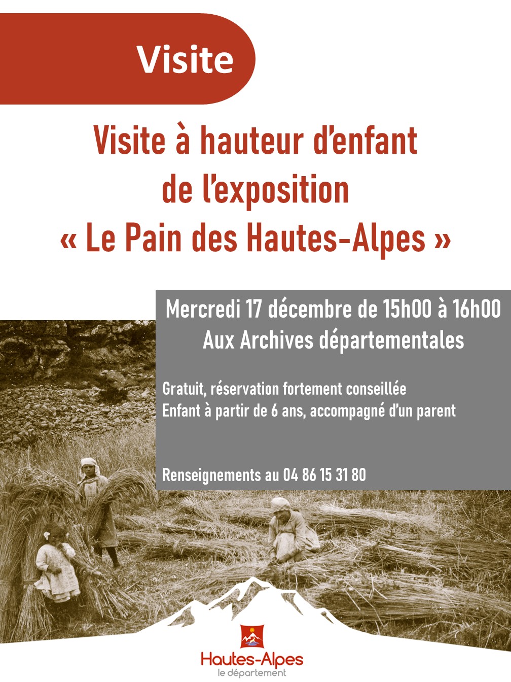 Visite  hauteur denfant de lexposition Le pain des Hautes-Alpes