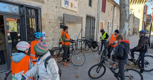 Balade  vlo avec galette des rois