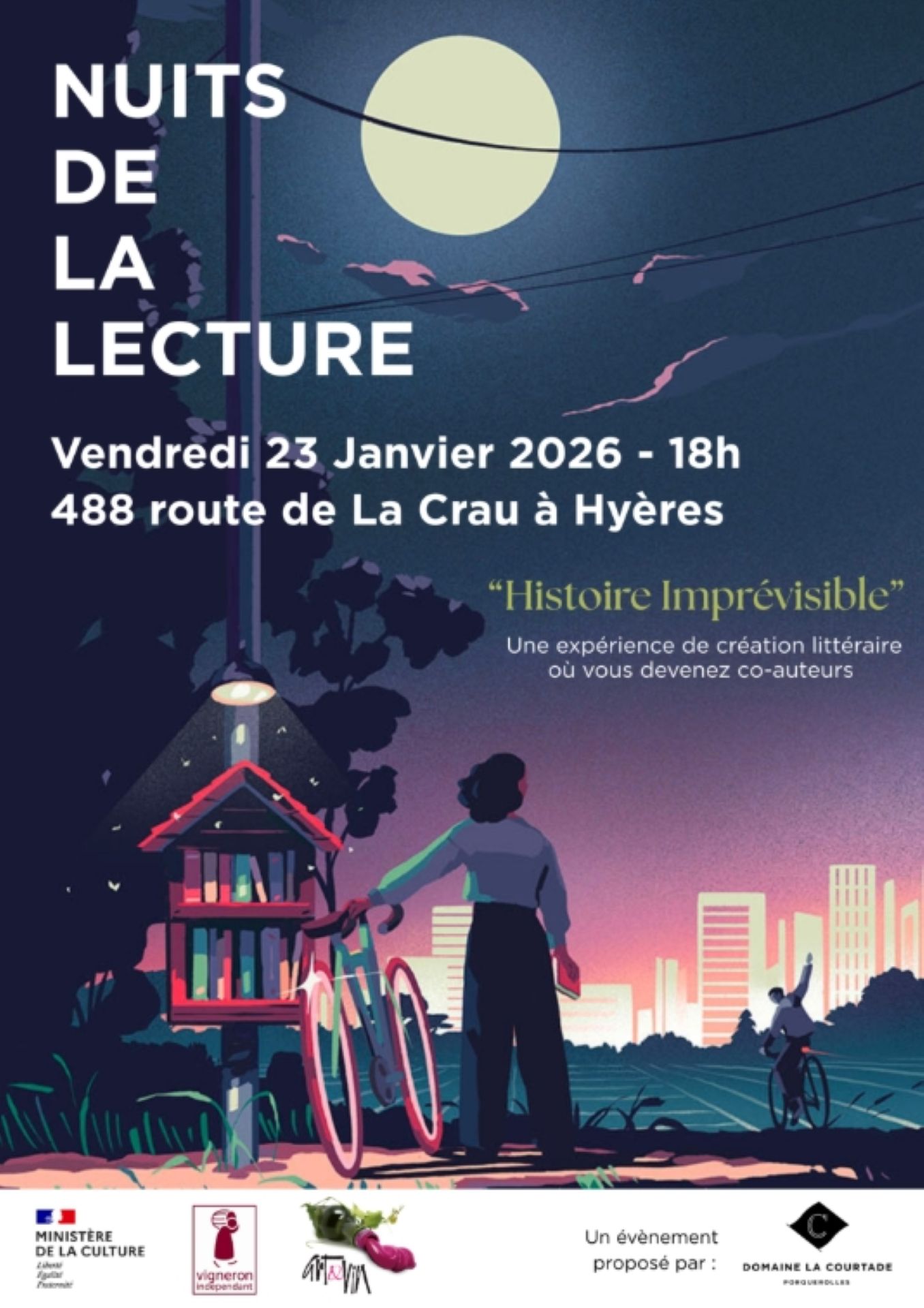 Nuit de la lecture - Histoire imprvisible avec le Domaine de la Courtade