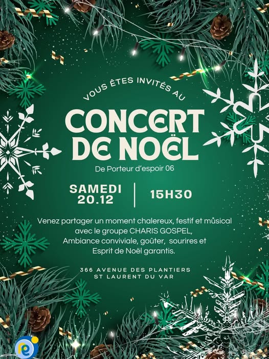 Concert de No�l - Porteur d'Espoir 06