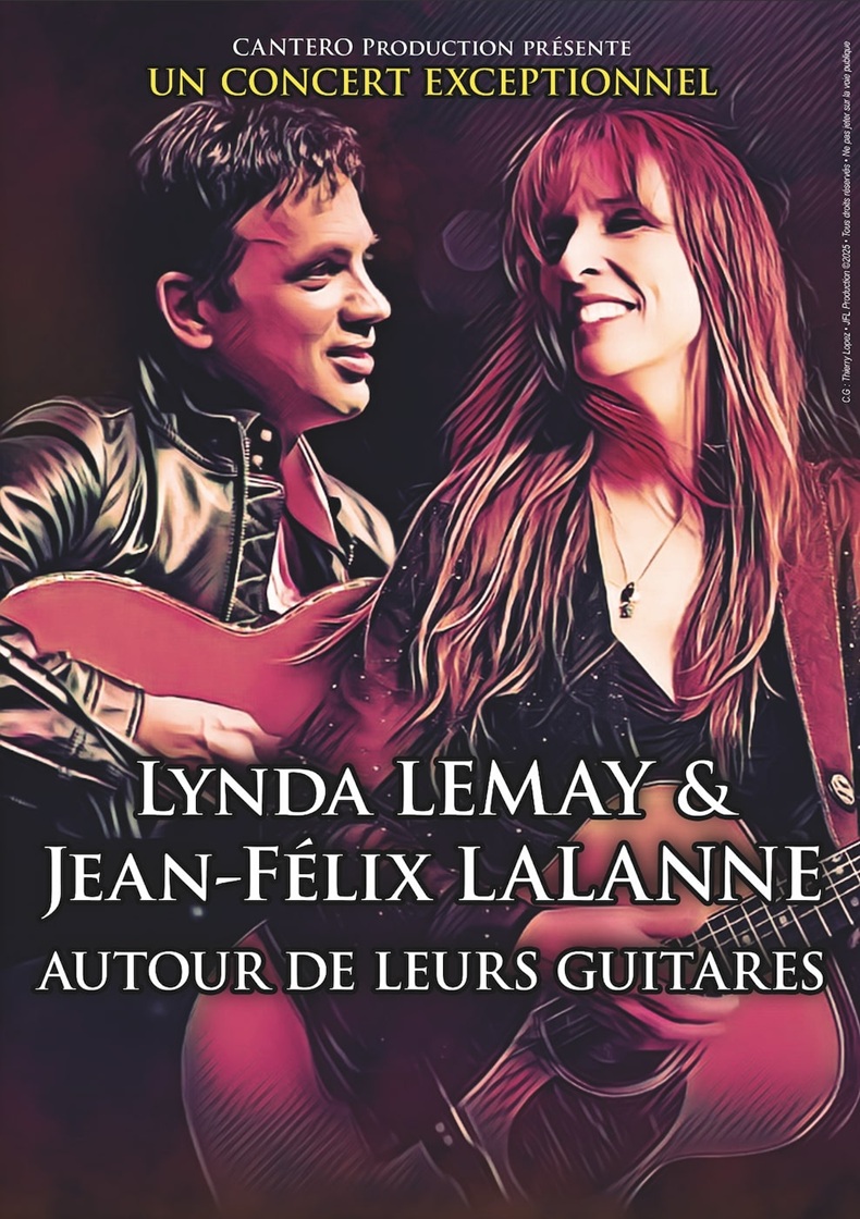 Lynda Lemay et Jean-F�lix Lalanne autour de leurs guitares
