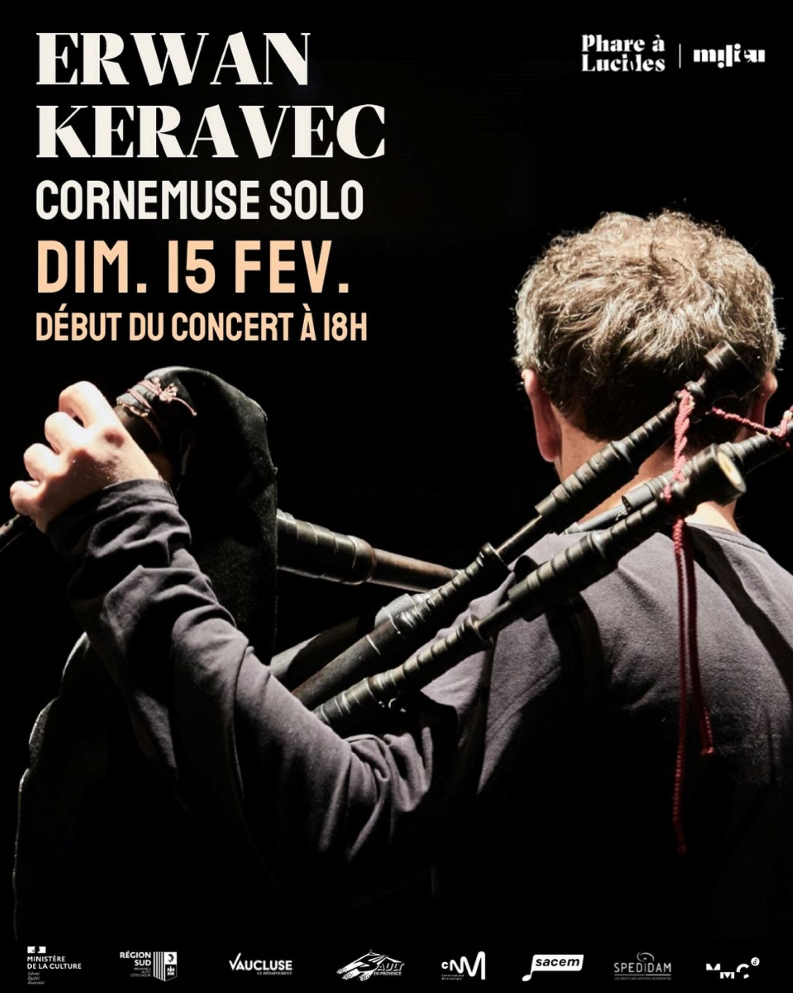 Les spectacles vivants au Milieu : Concert Erwan Keravec Solo Cornemuse