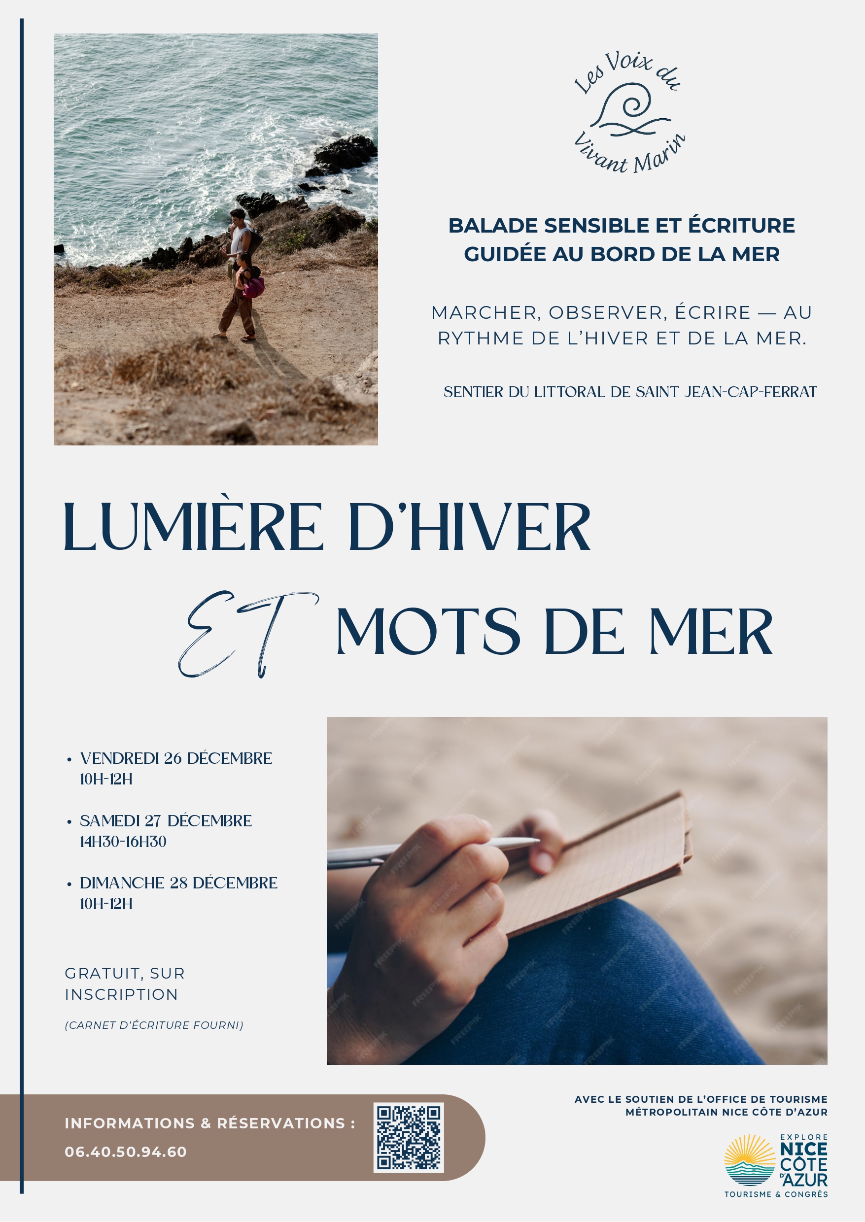 Balade sensible et �criture guid�e au bord de la mer