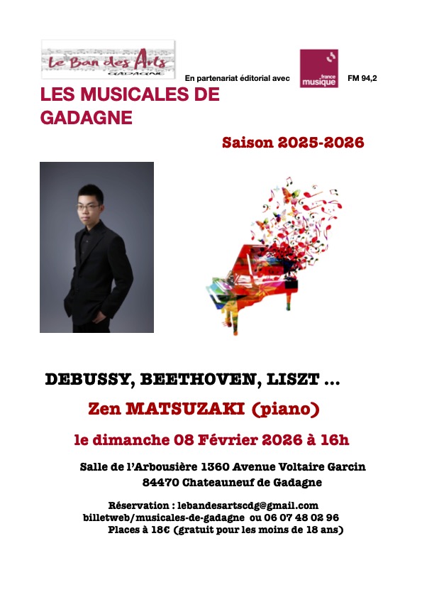 MUSICALES DE GADAGNE : Premier concert de l'ann�e 2026