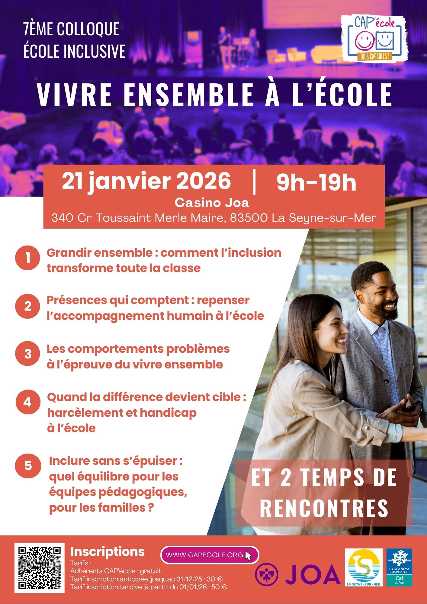 7�me colloque Cap Ecole : Vivre ensemble � l'�cole