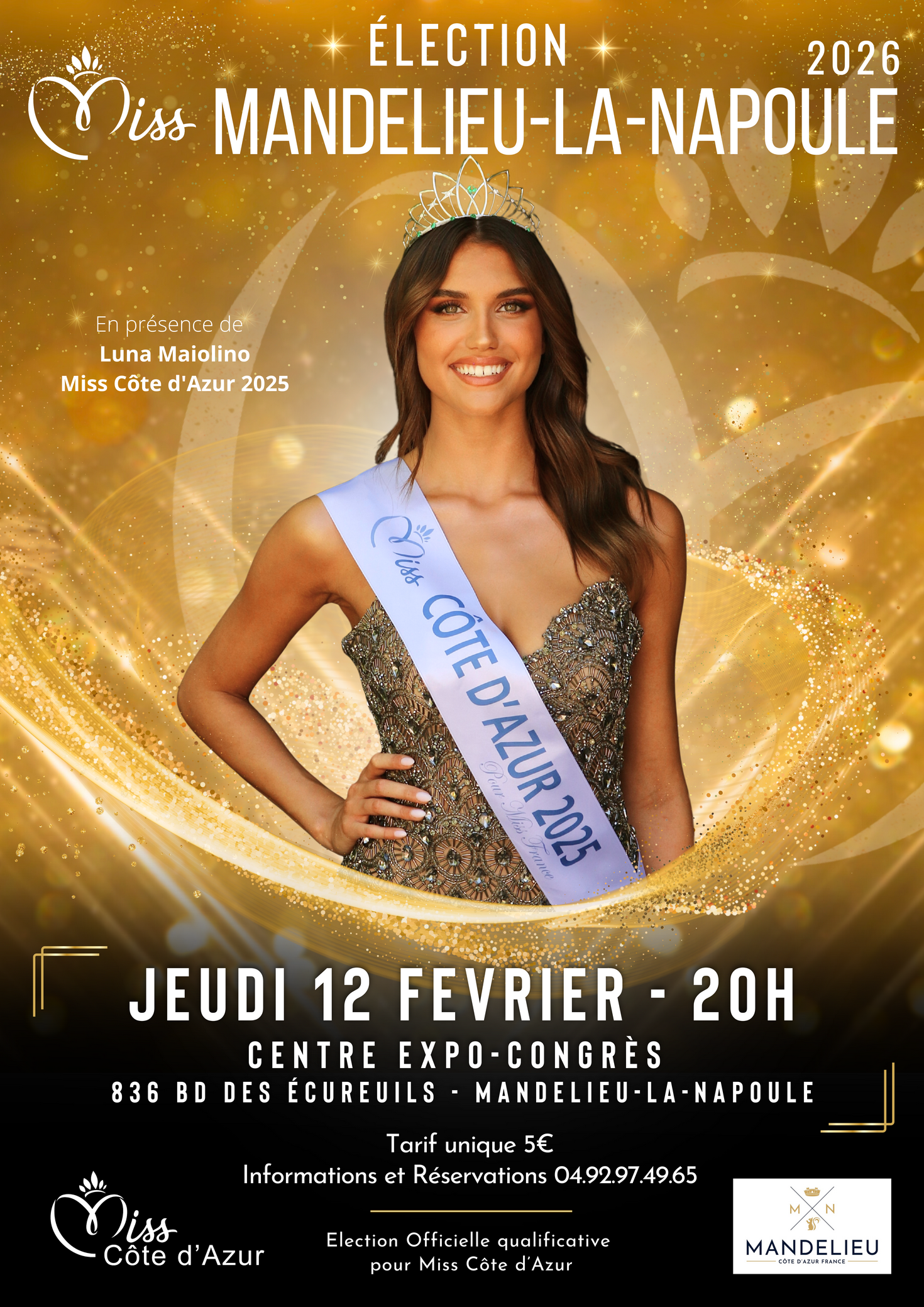 Election Miss Mandelieu - F�te du Mimosa 2026