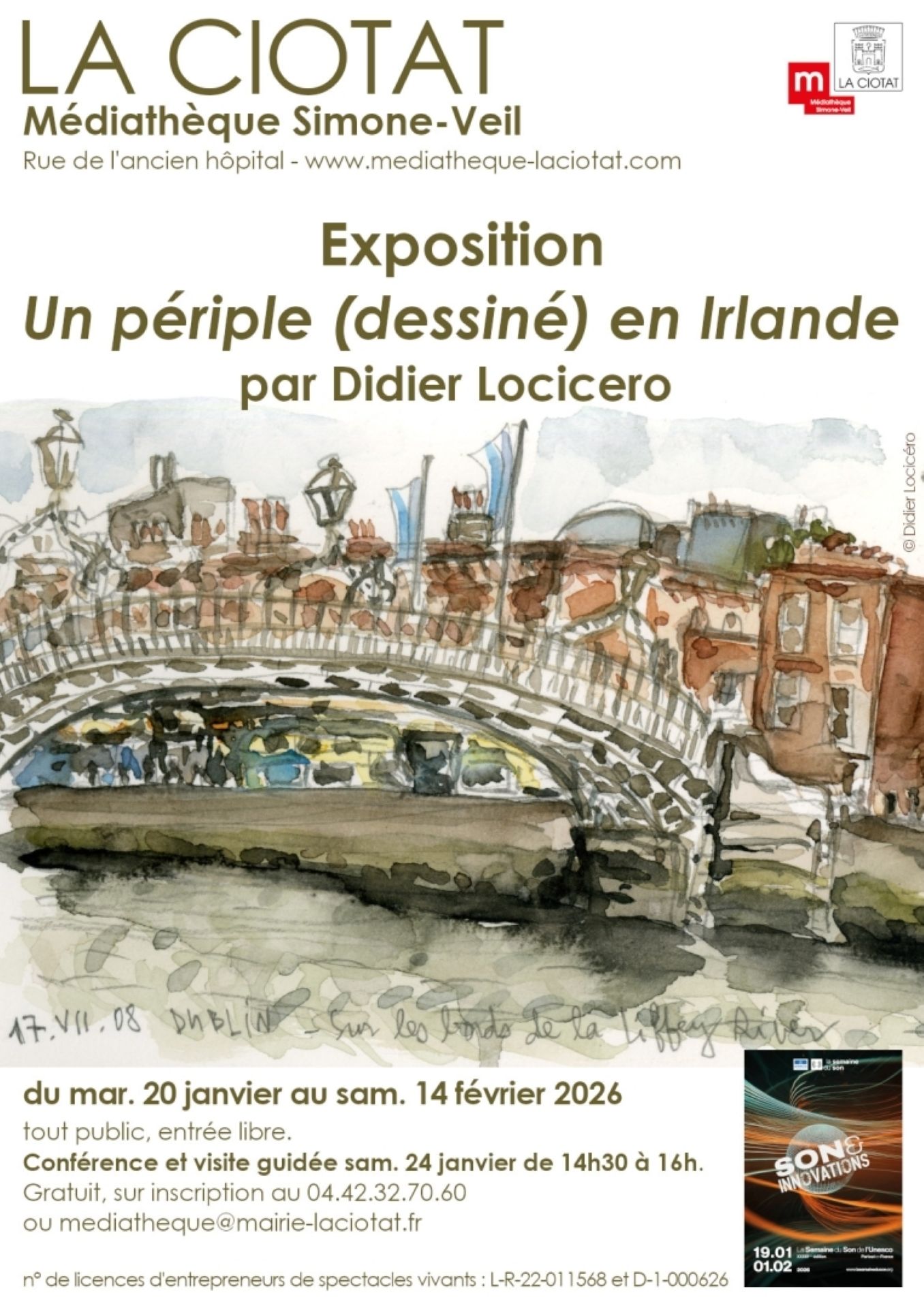 Exposition Un p�riple (dessin�) en Irlande par Didier Locicero