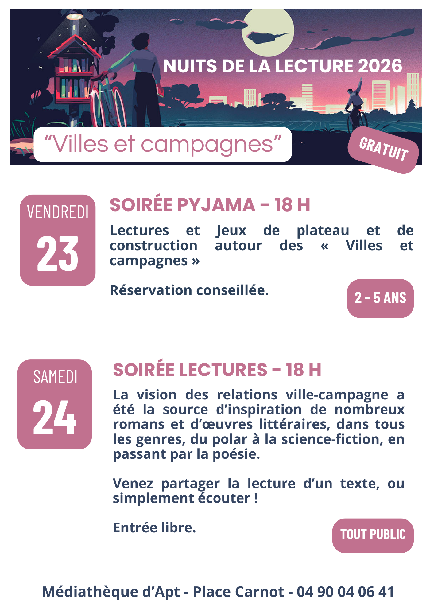 Soir�e Lectures partag�es -18h