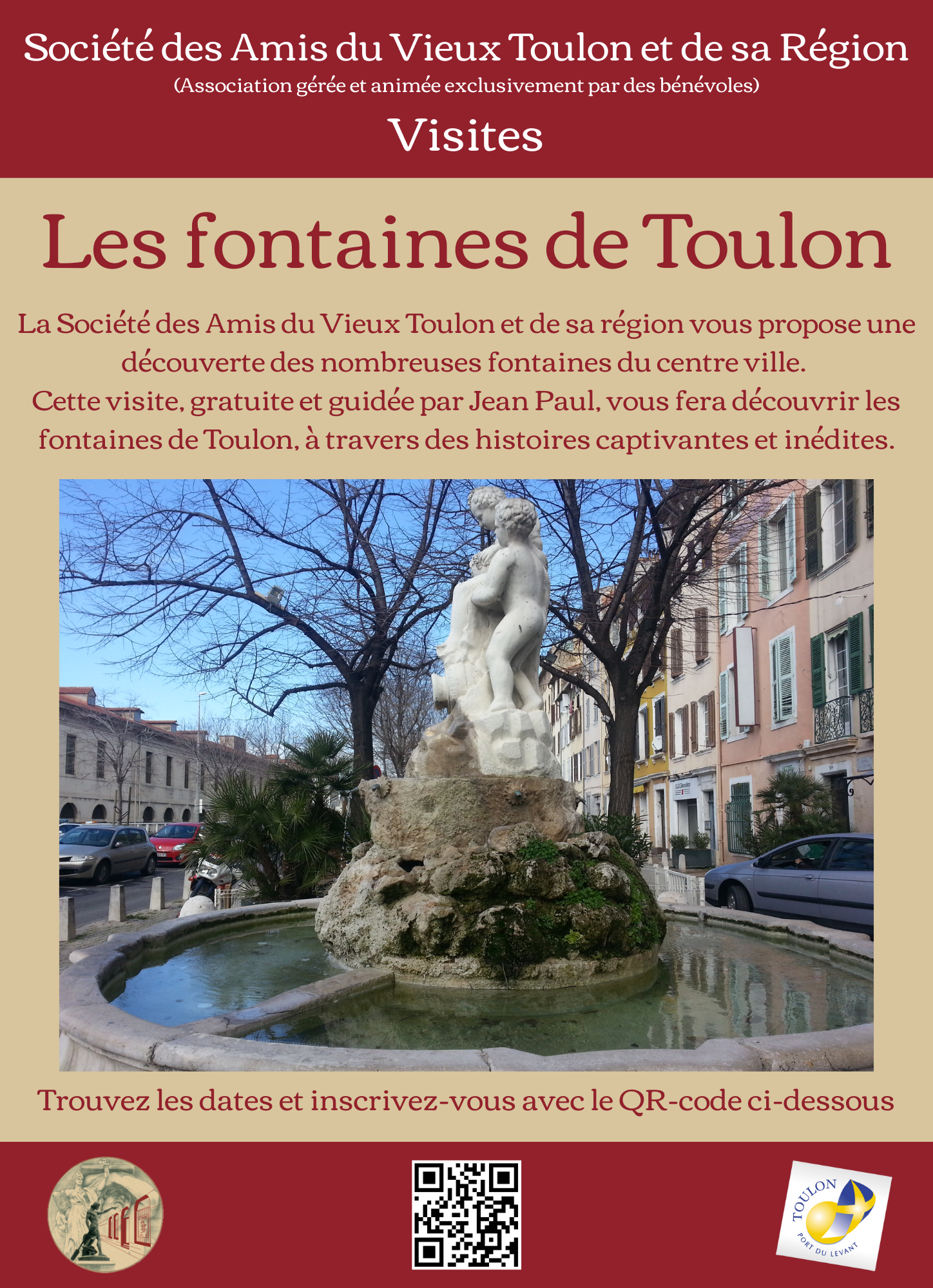 Visite comment�e des fontaines de Toulon