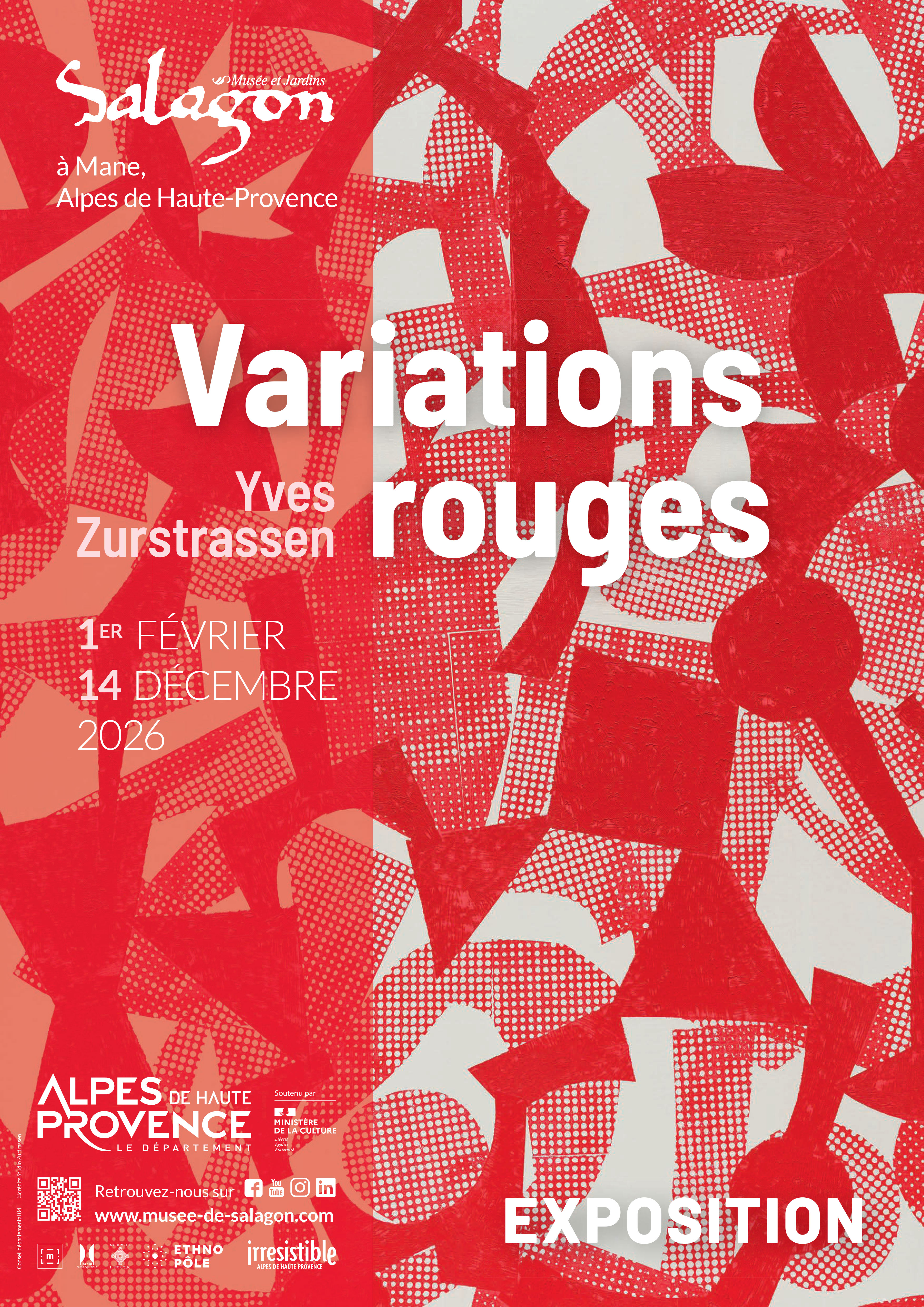 Exposition VARIATIONS ROUGES de Yves Zurstrassen
