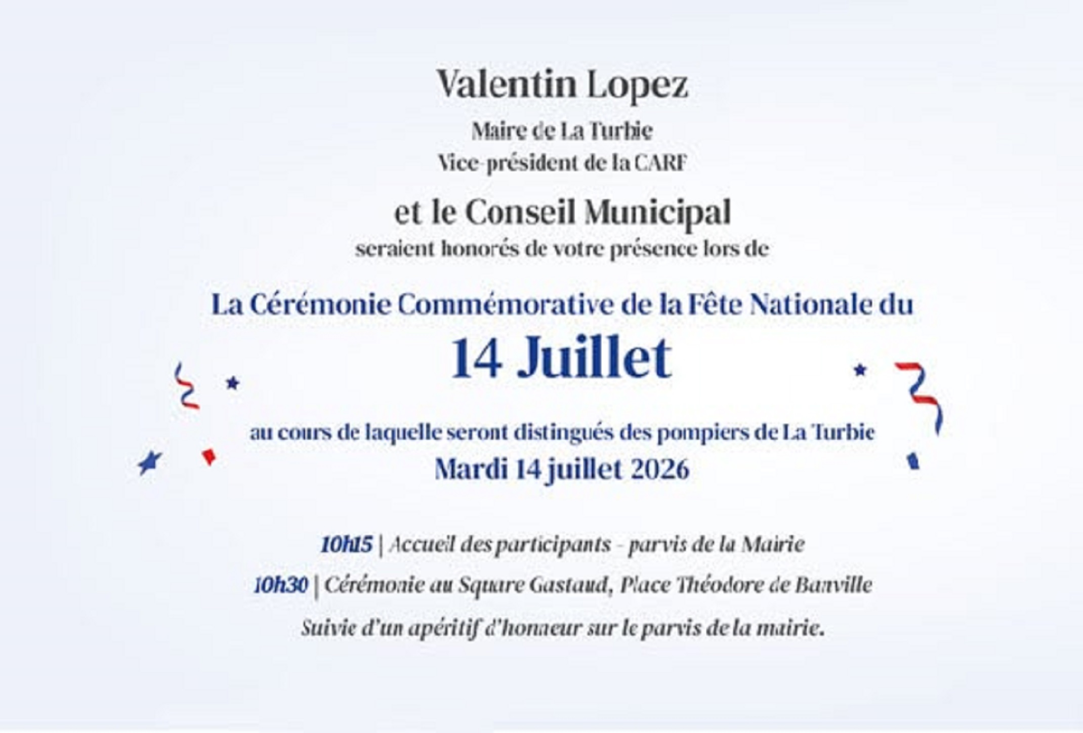C�r�monie du 14 juillet