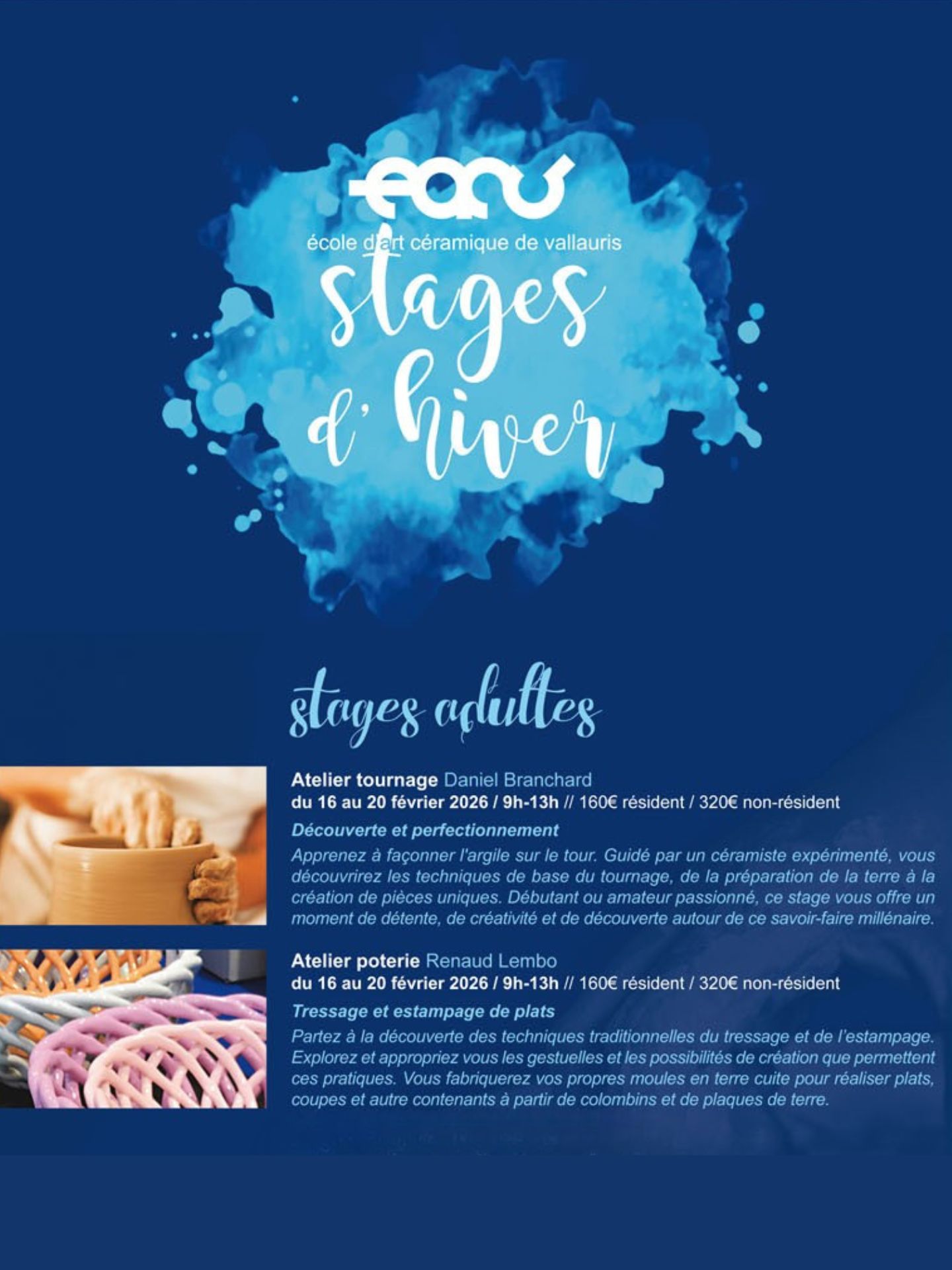 Stage d'hiver �cole d'art c�ramique de Vallauris