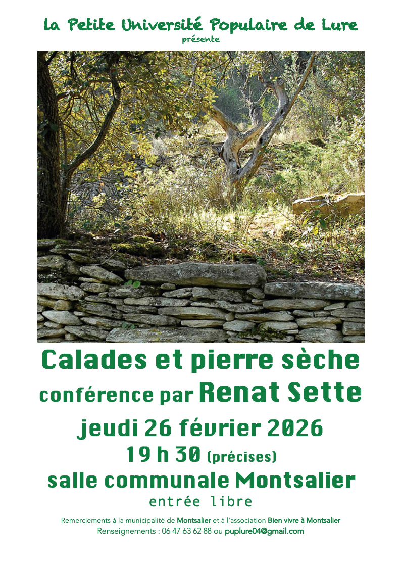 La Petite Universit� Populaire de Lure pr�sente 
