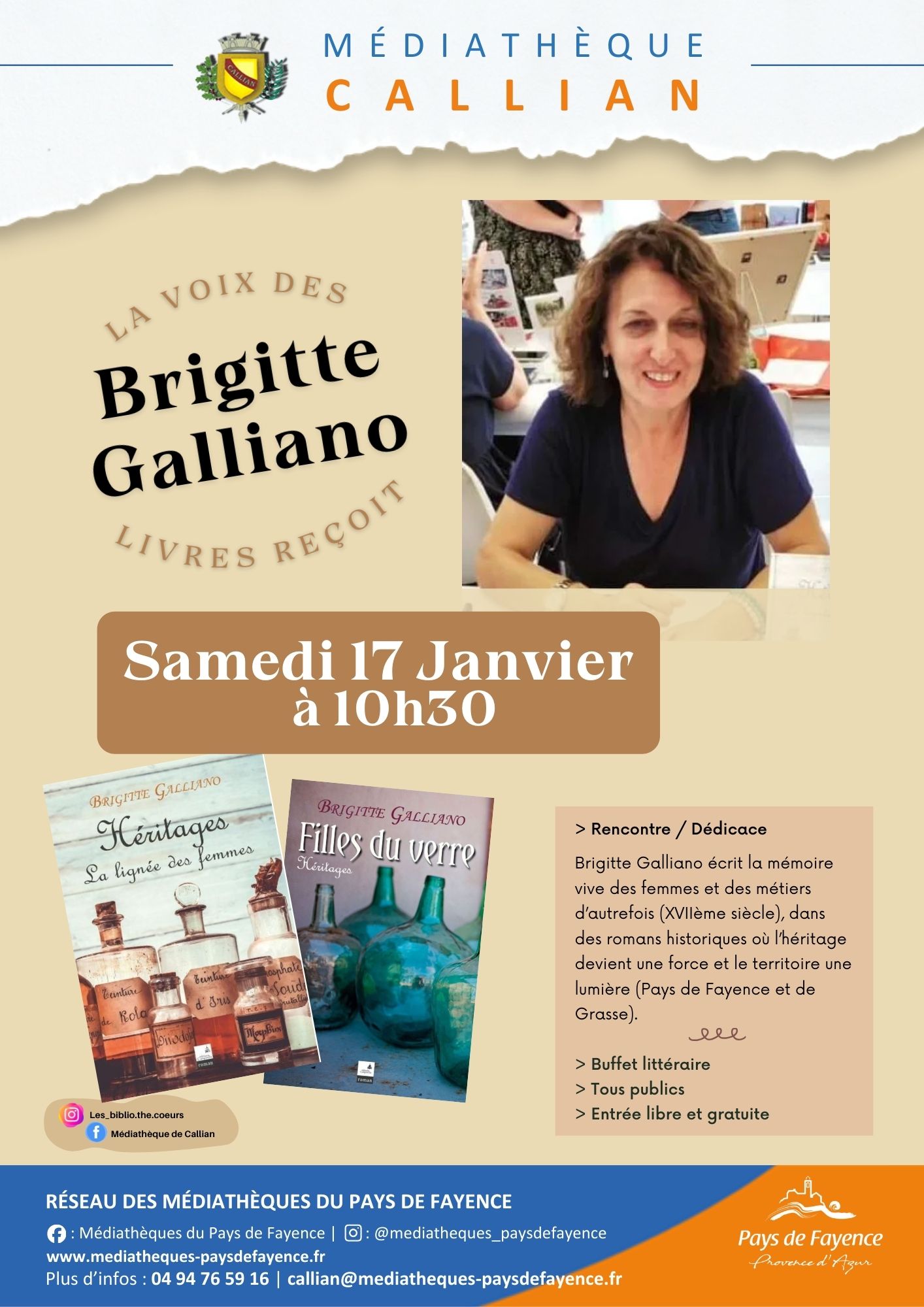 Rencontre - D�dicace avec Brigitte Galliano