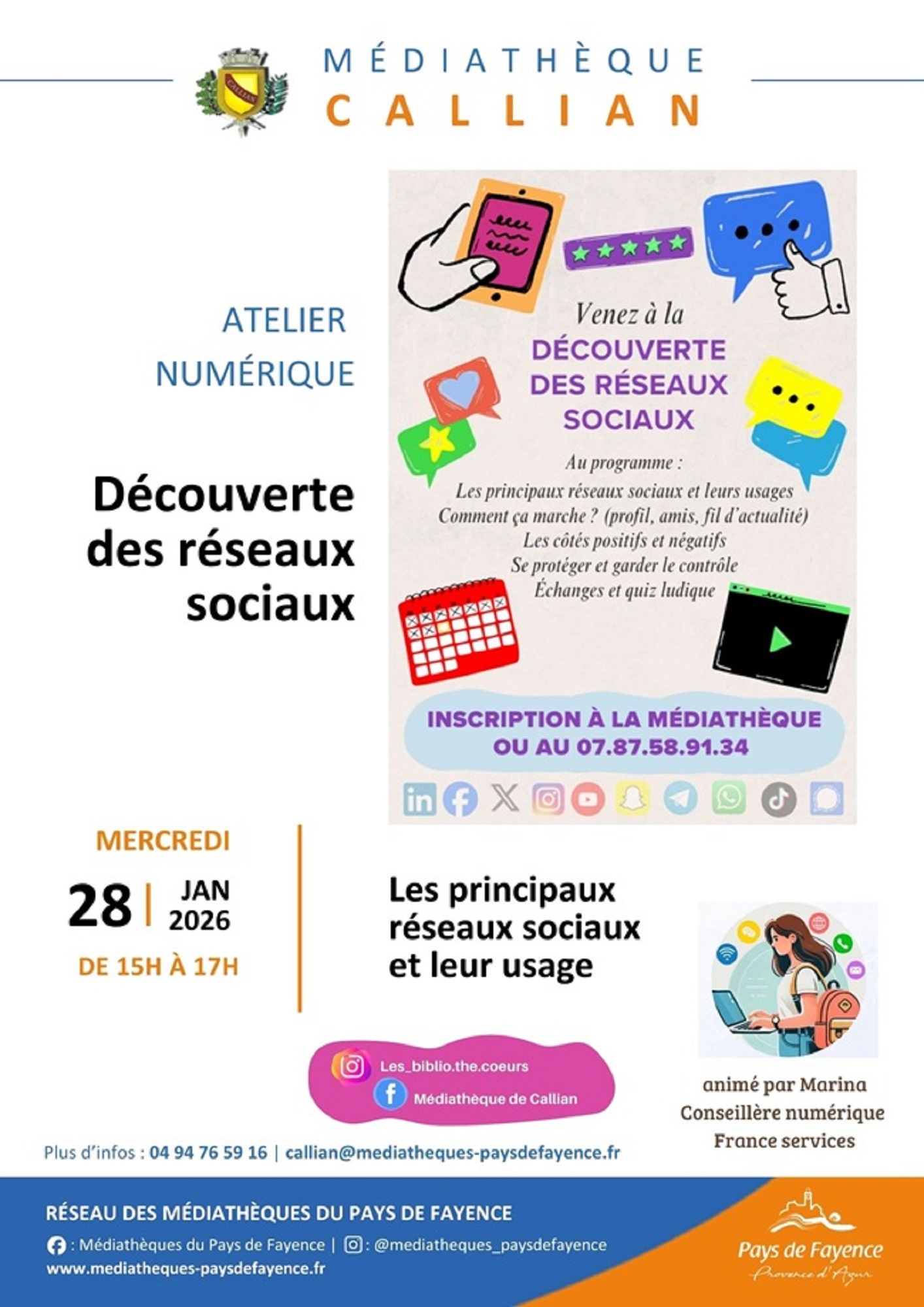 Atelier num�rique : A la d�couverte des r�seaux sociaux