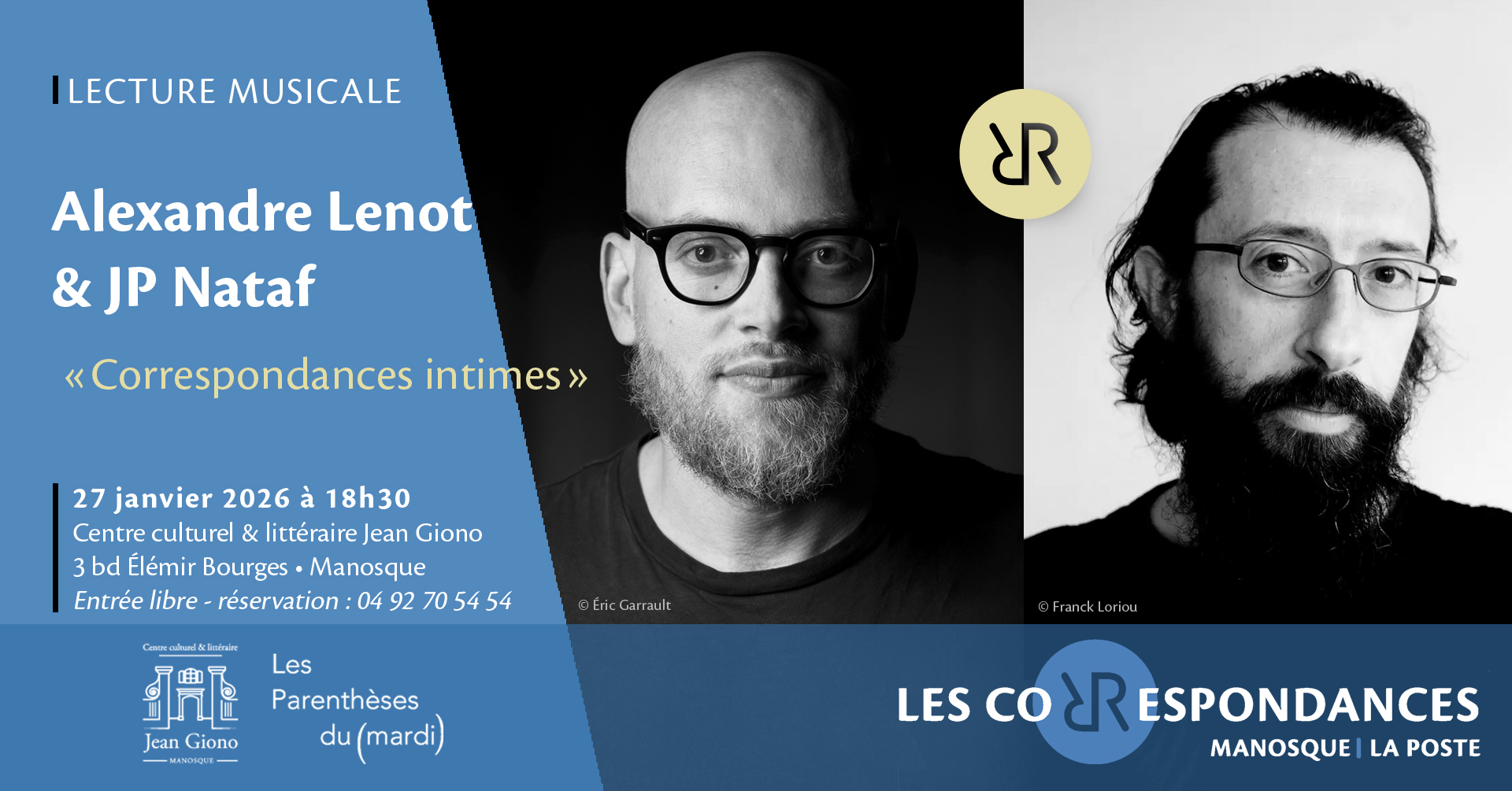 Alexandre Lenot & JP Nataf : � Correspondances intimes �