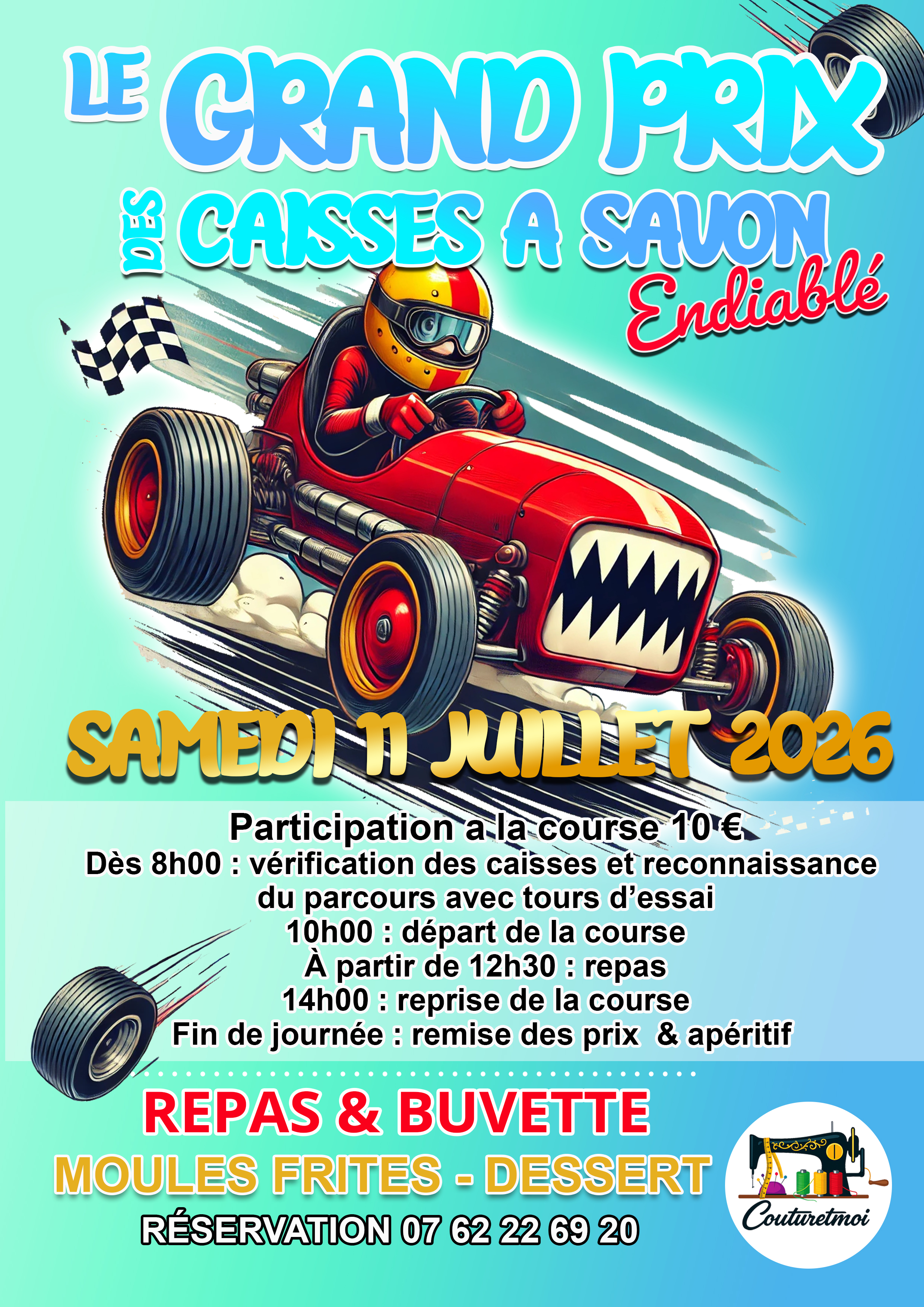 Courses de caisses � savon et repas moules frites � Cadenet