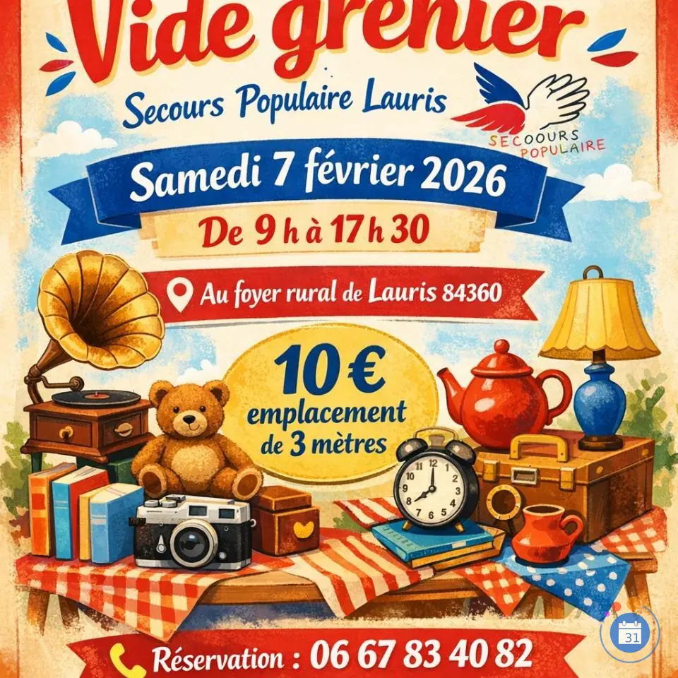Vide grenier du Secours Populaire Lauris