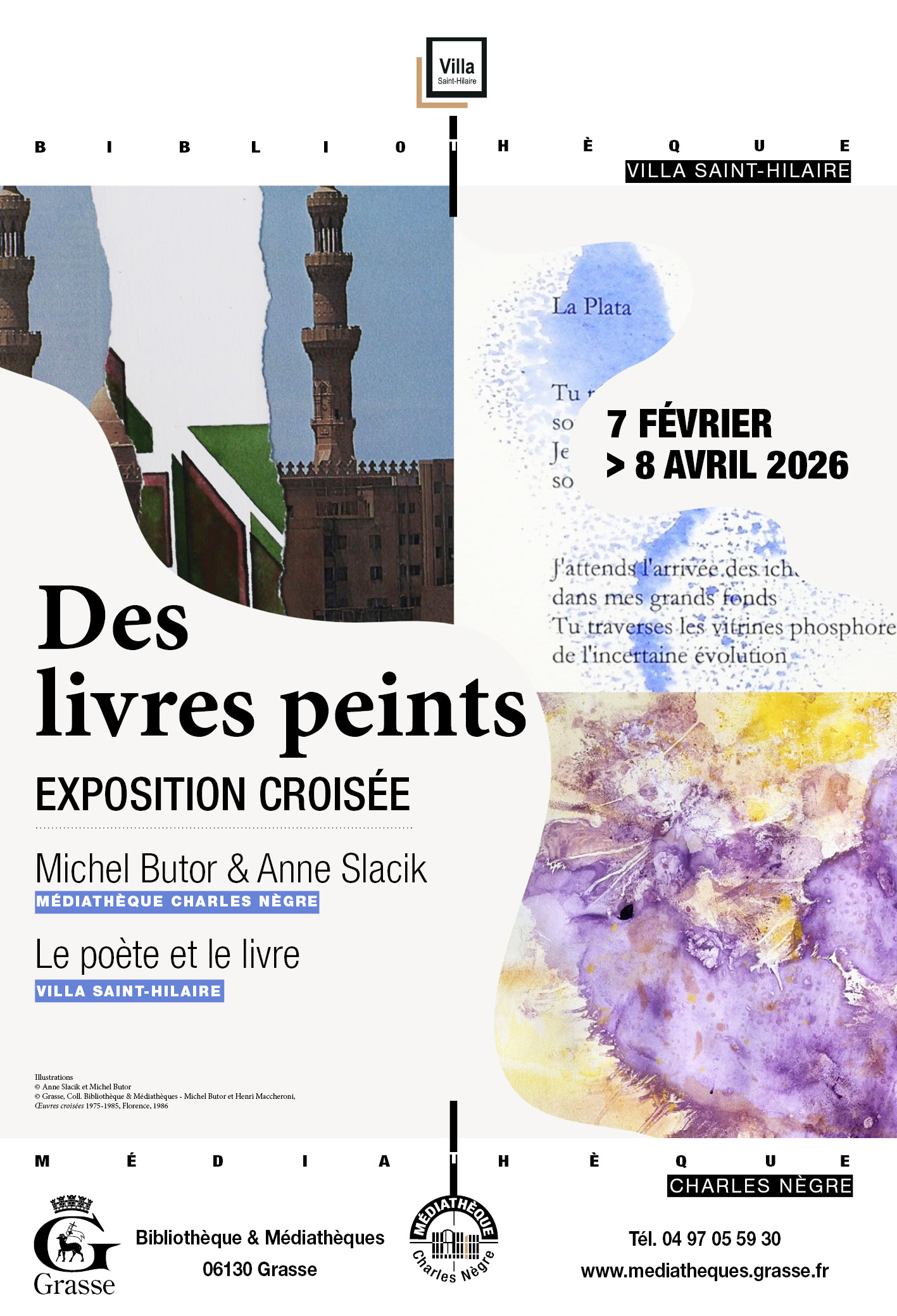 Exposition Des livres peints, Michel BUTOR & Anne SLACIK