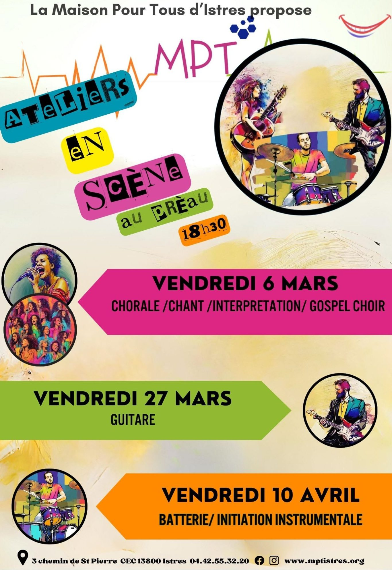 Atelier en sc�ne de la MPT : guitare