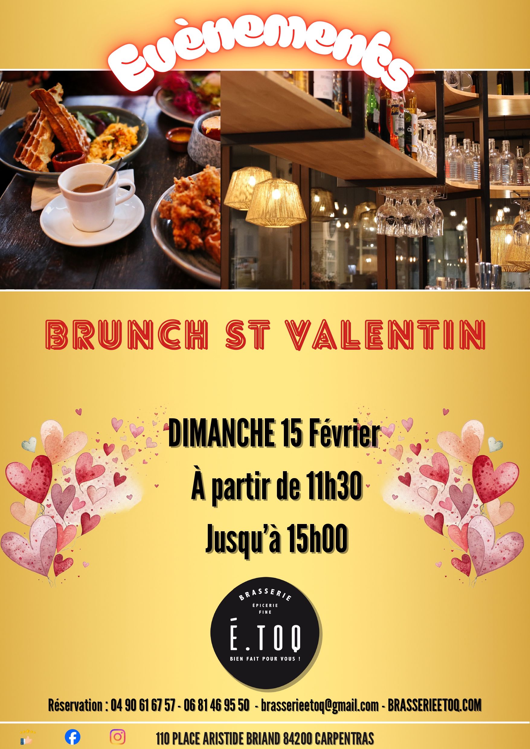 Brunch St Valentin Chez Etoq