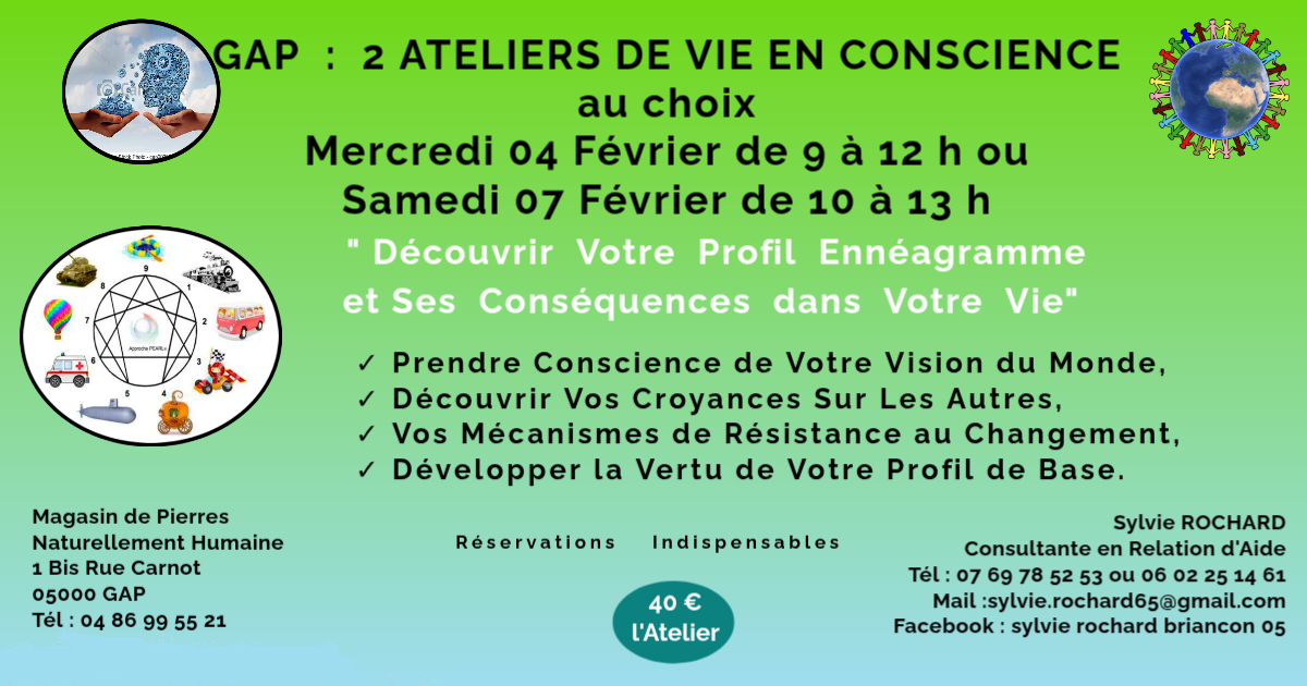 Atelier de Vie en Conscience  d�couvrir Votre Profil Enn�agramme et Ses Cons�quences Dans Votre Vie