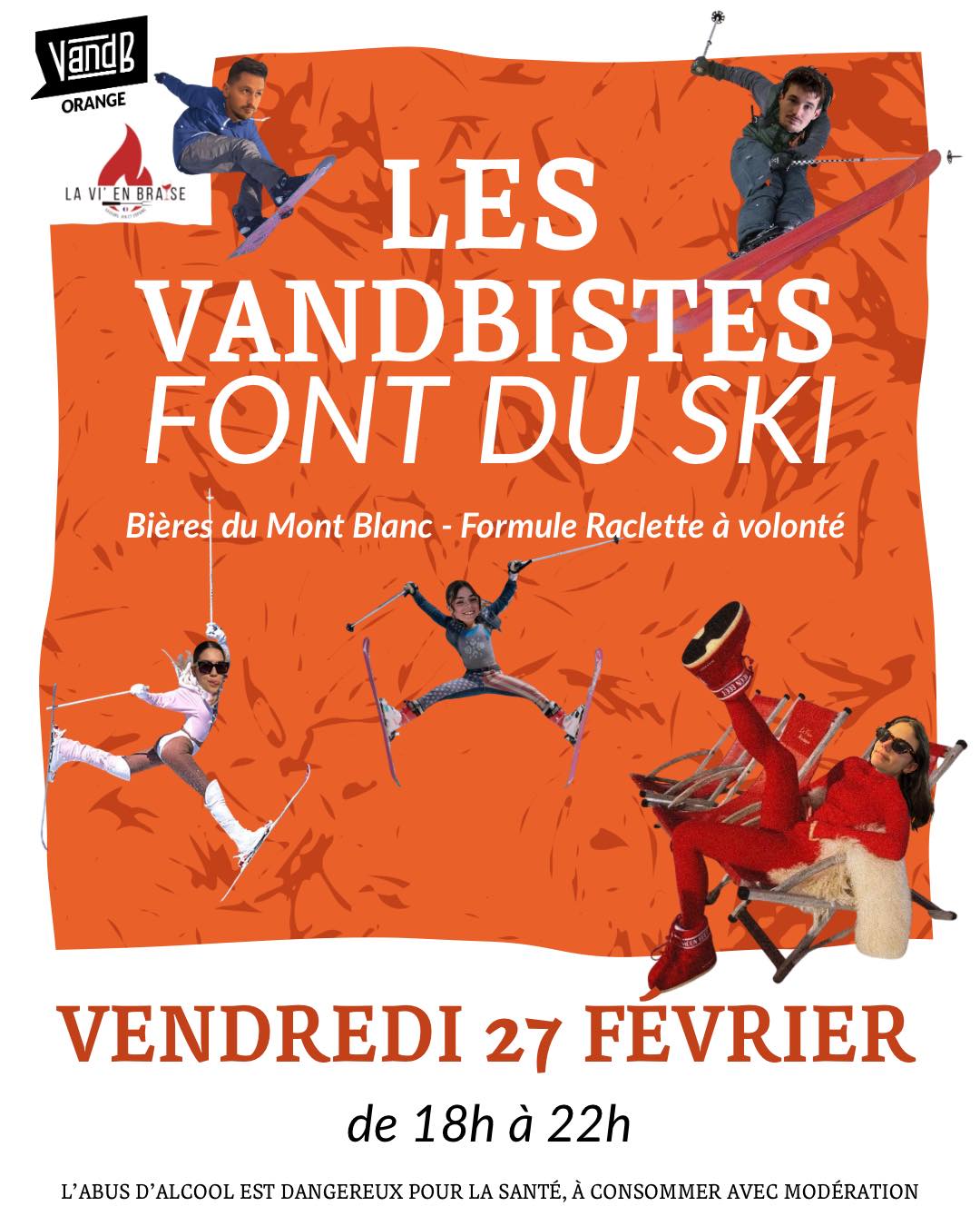 Les Vandbistes font du ski