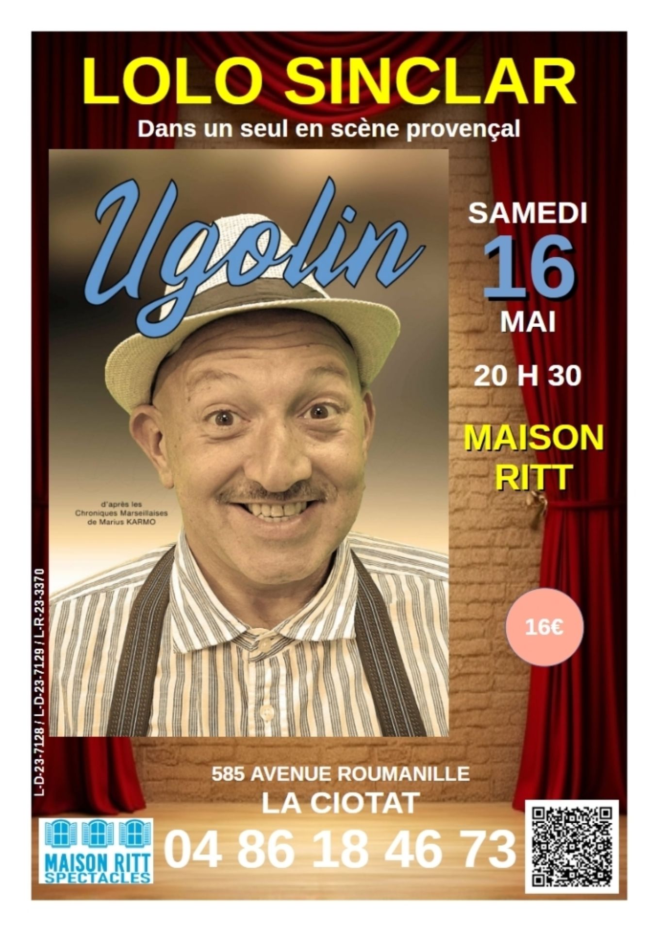 Spectacle humoristique proven�al Ugolin par Lolo Sinclar