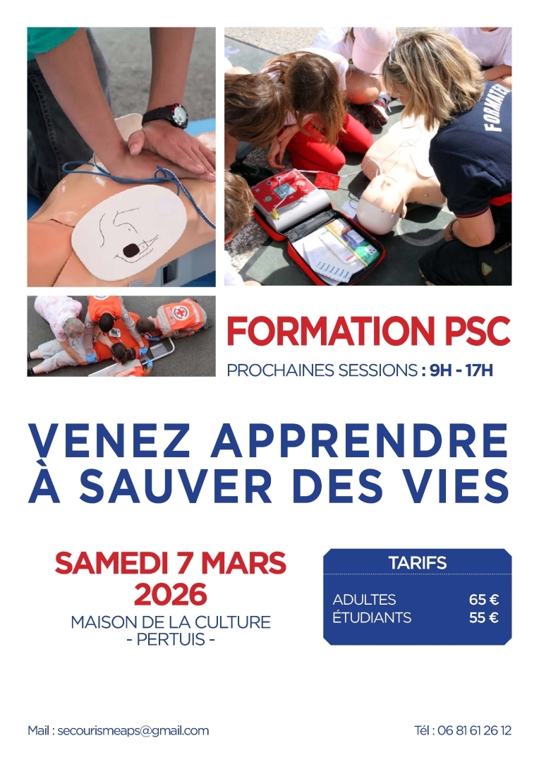 Formation PSC - Samedi 7 mars