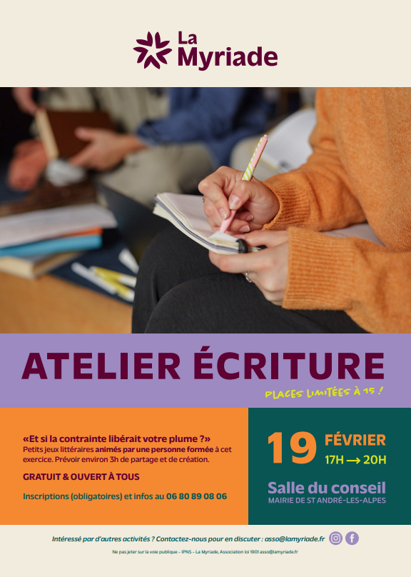 Atelier d'�criture :  