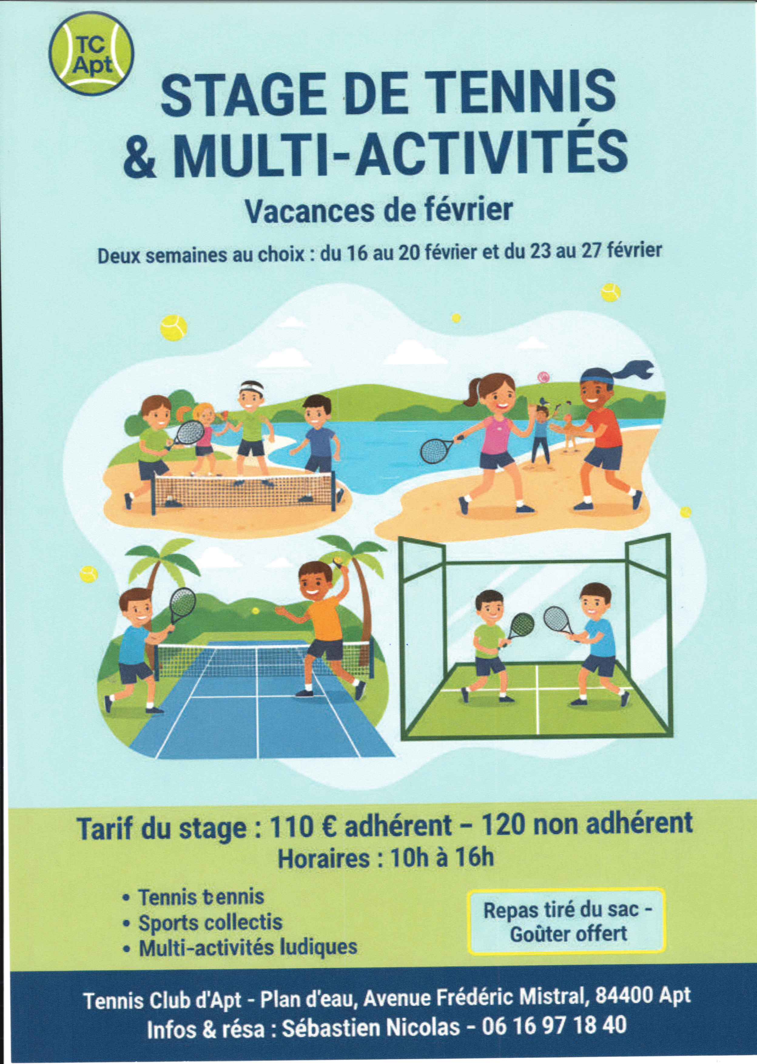 Stage de tennis et multi activit�s