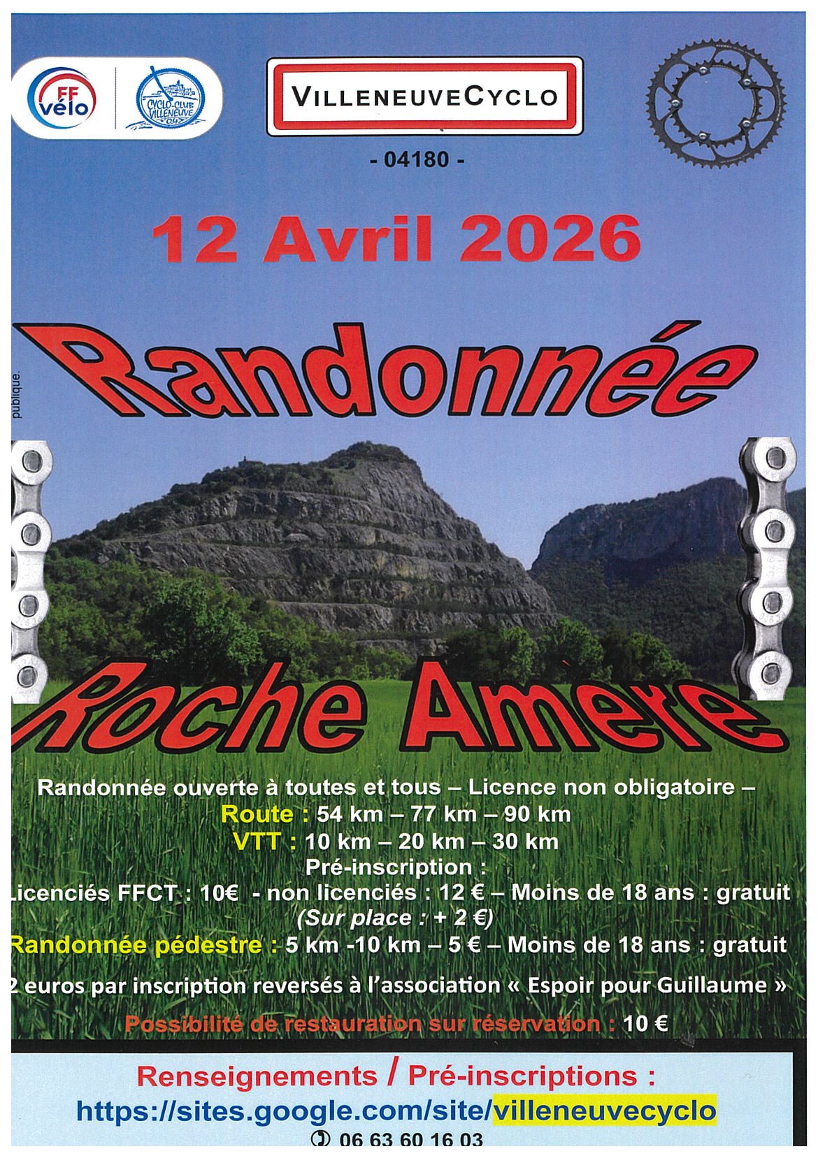 Randonn�e de la roche am�re 2026