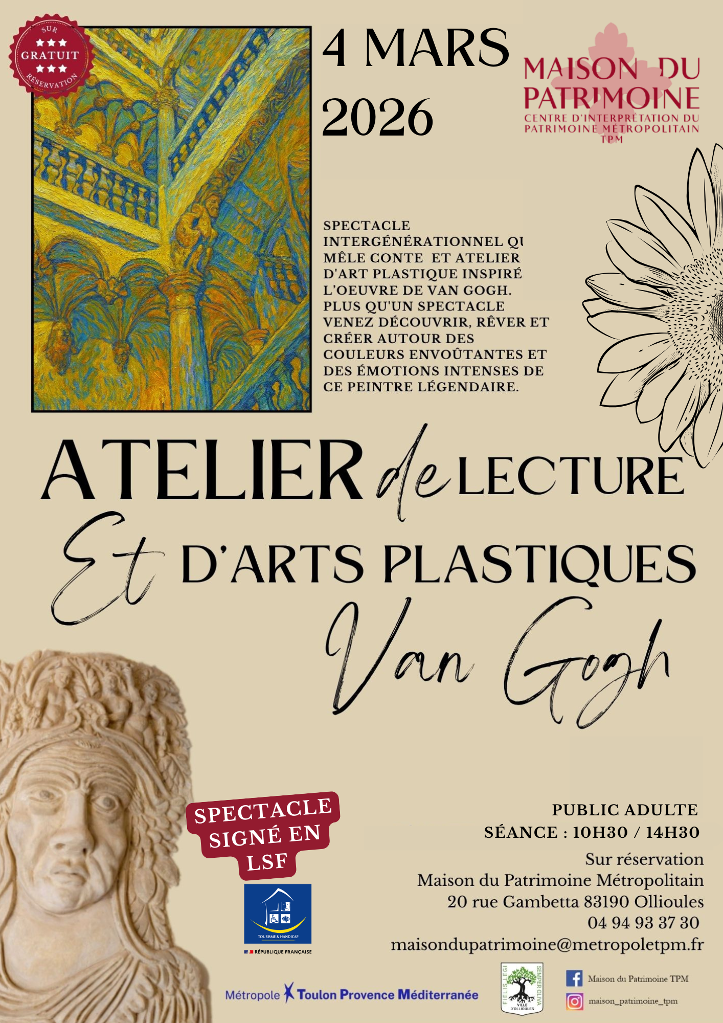 Atelier de lecture et d'Arts plastiques Van Gogh
