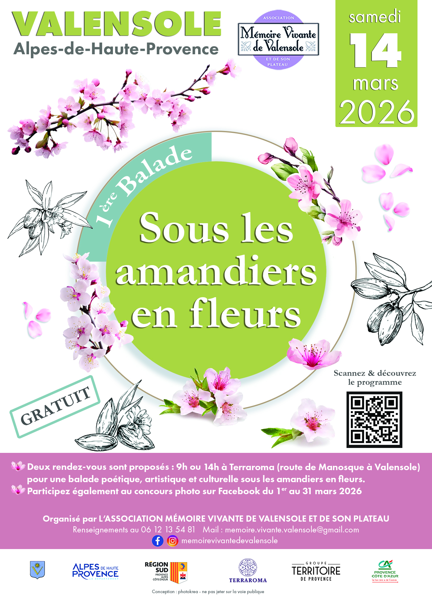 1re Balade sous les amandiers en fleurs