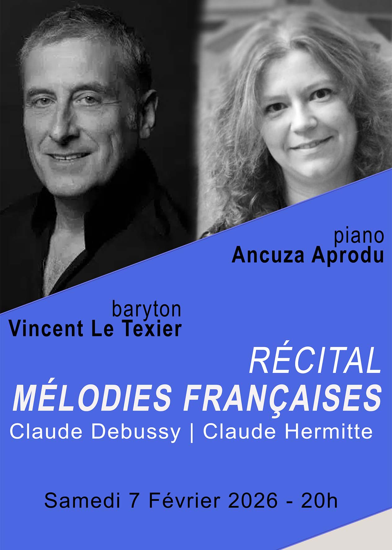 Concert Vincent Le Texier baryton Ancuza Aprodu piano Hermitte Debussy