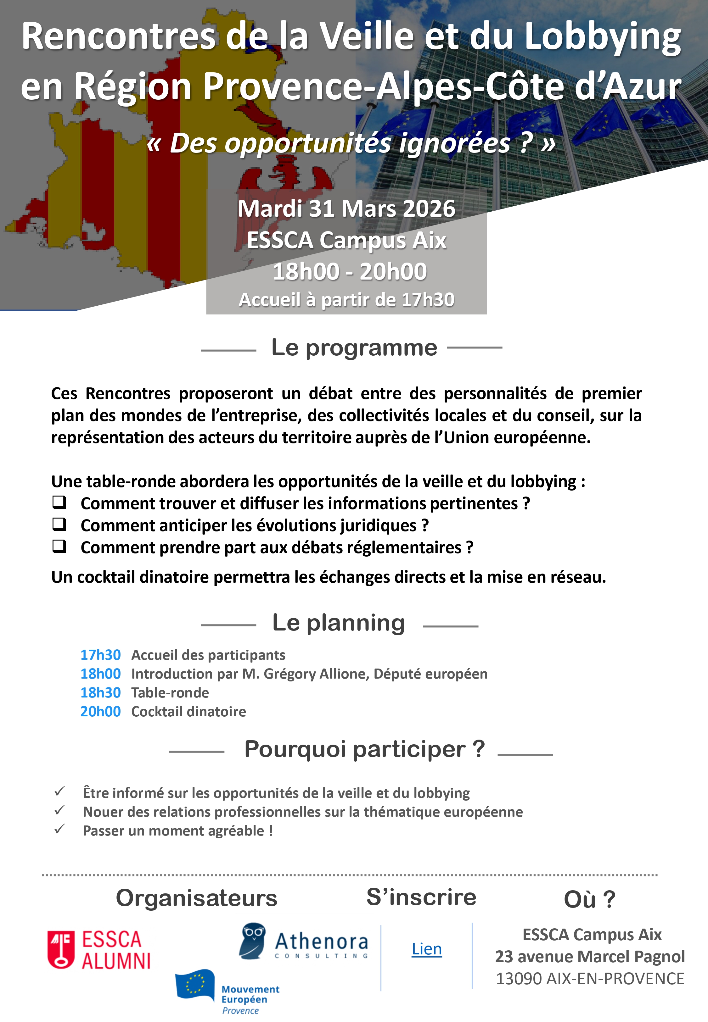 Rencontres de la Veille et du Lobbying Europ�ens en R�gion Provence-Alpes-C�te d'Azur