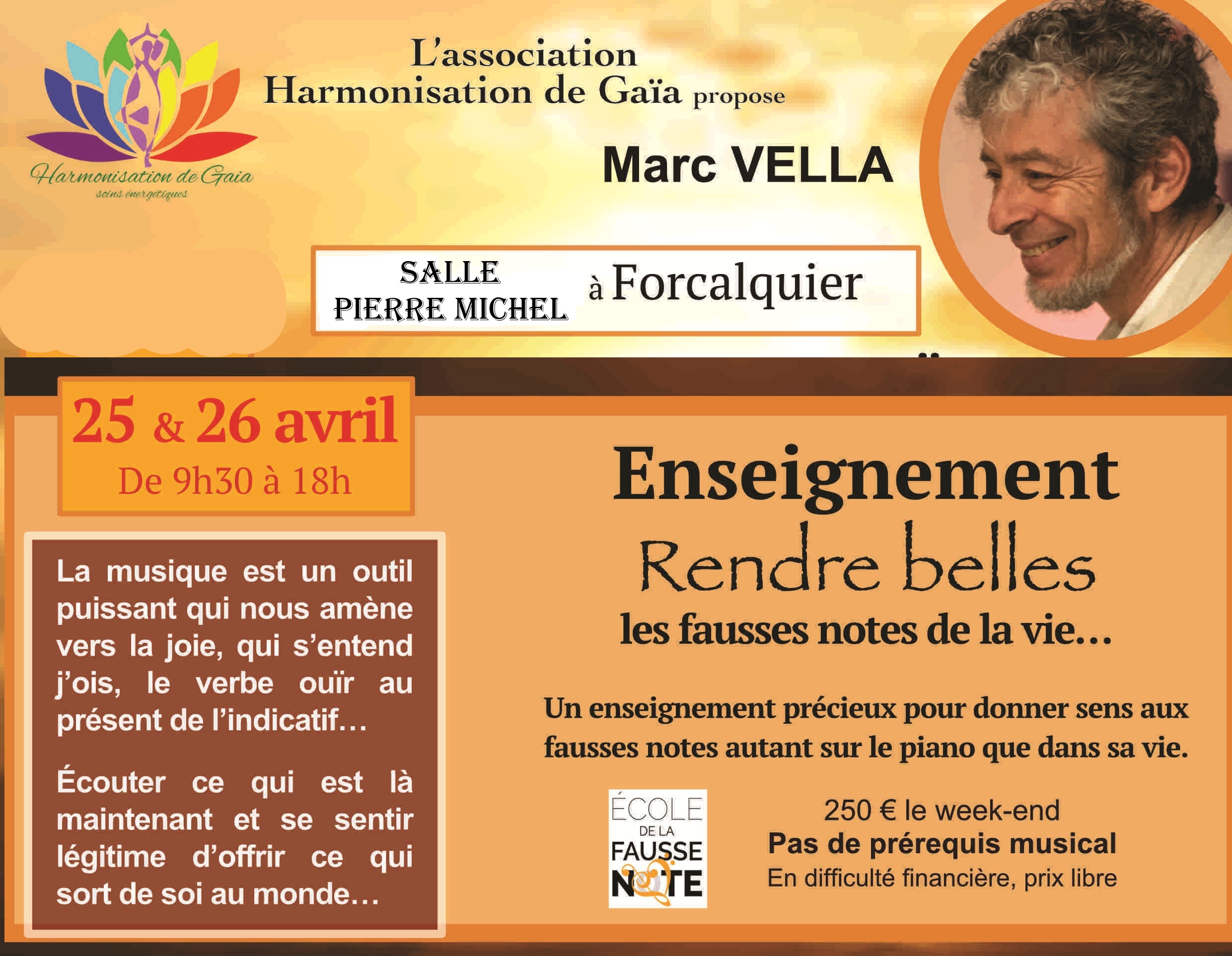 Enseignement avec Marc Vella