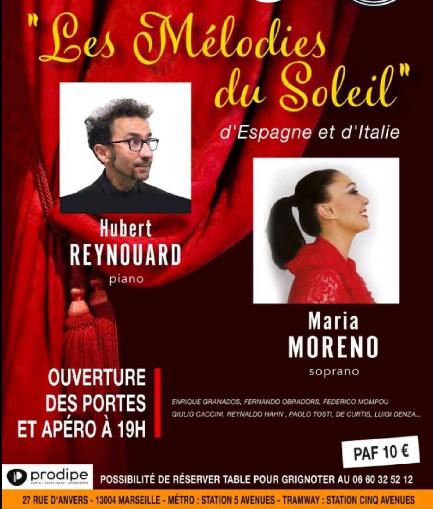 Les � M�lodies du Soleil � avec Maria Moreno et Hubert Reynouard
