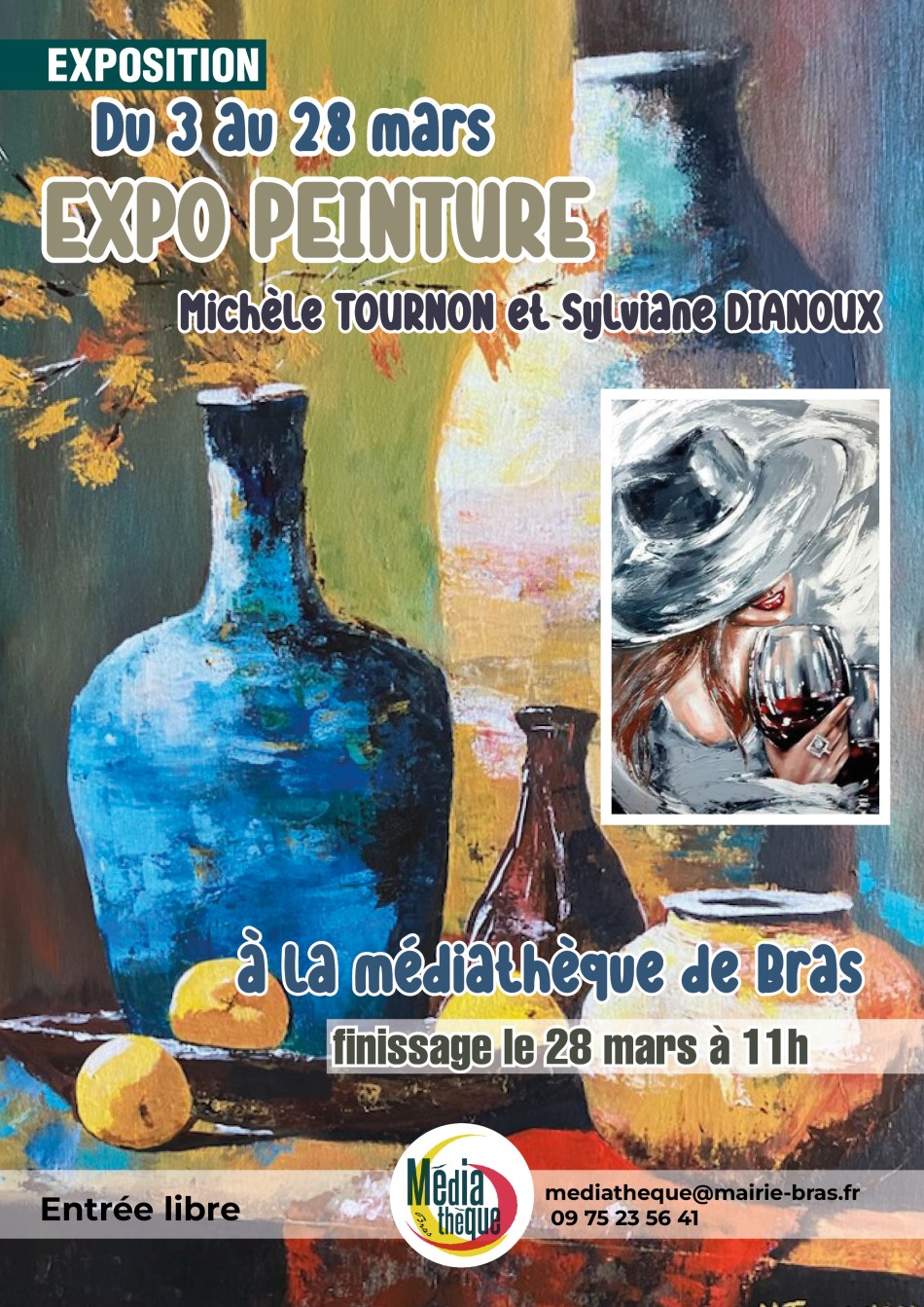 Exposition : Mich�le Tournon et Sylviane Dianoux - peintures