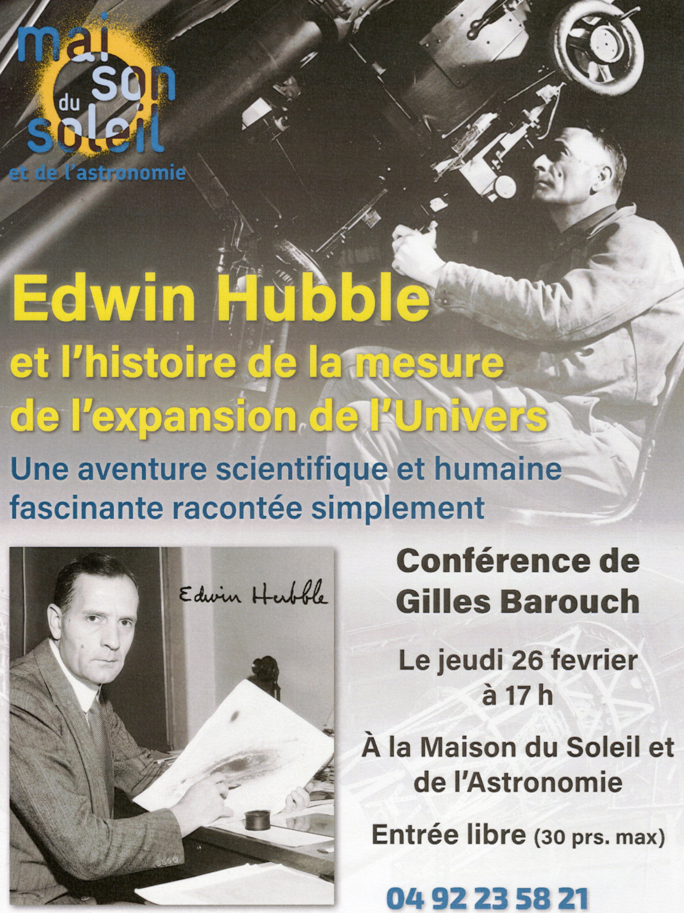 Conf�rence : Edwin Hubble et l'histoire de la mesure de l'expansion de l'Univers
