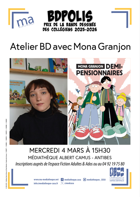Atelier BD avec Mona Granjon