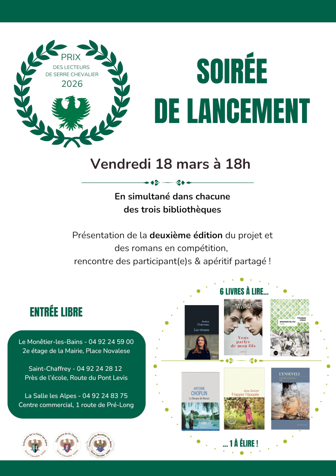 Lancement du Prix des lecteurs de Serre Chevalier