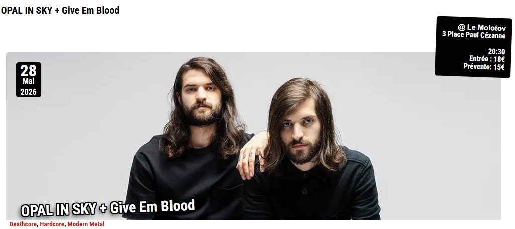 Opal in sky + Give em blood