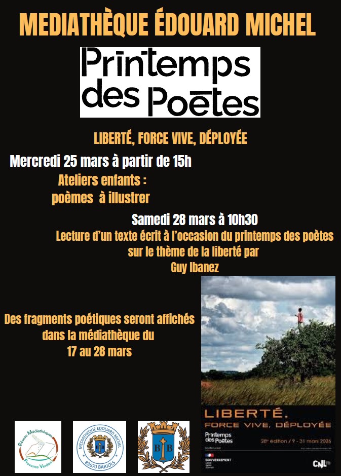 Printemps des po�tes : atelier enfant, lecture, exposition