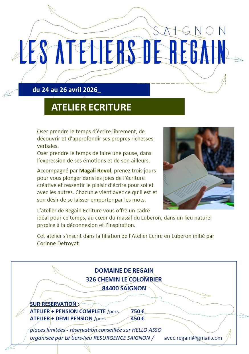 Stage d'�criture en Luberon