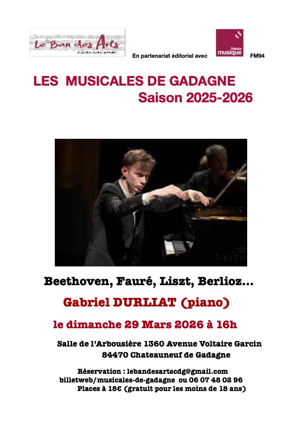 Les Musicales de Gadagne Gabriel DURLIAT